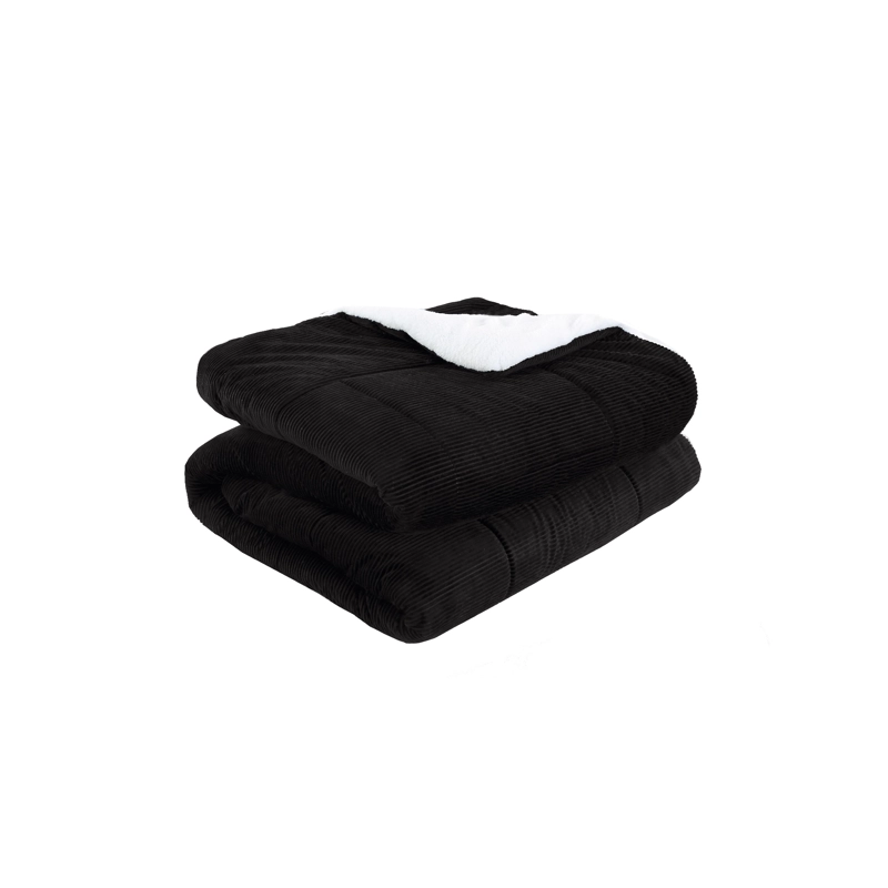 CUBRECAMA CORDUROY TERMICO 2P - NEGRO - 3