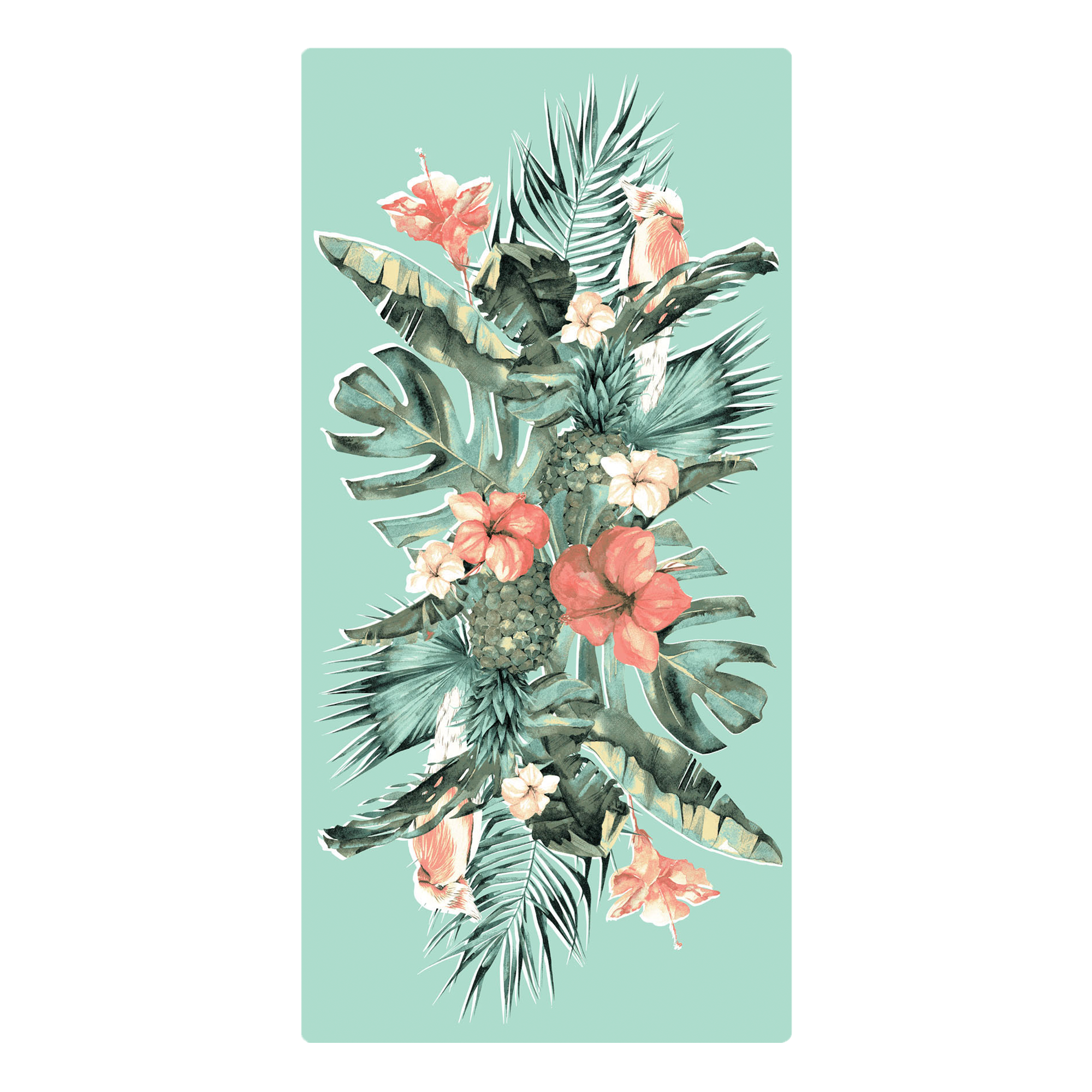 TOALLA DE PLAYA ALGODON DISENO FLORES 75X150CM