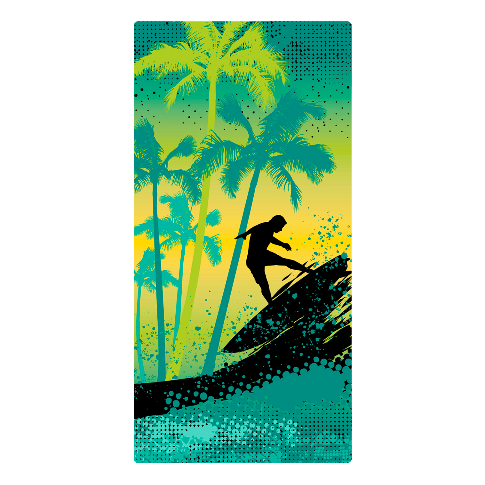 TOALLA DE PLAYA ALGODÓN DISEÑO SURF 75X150CM - 1