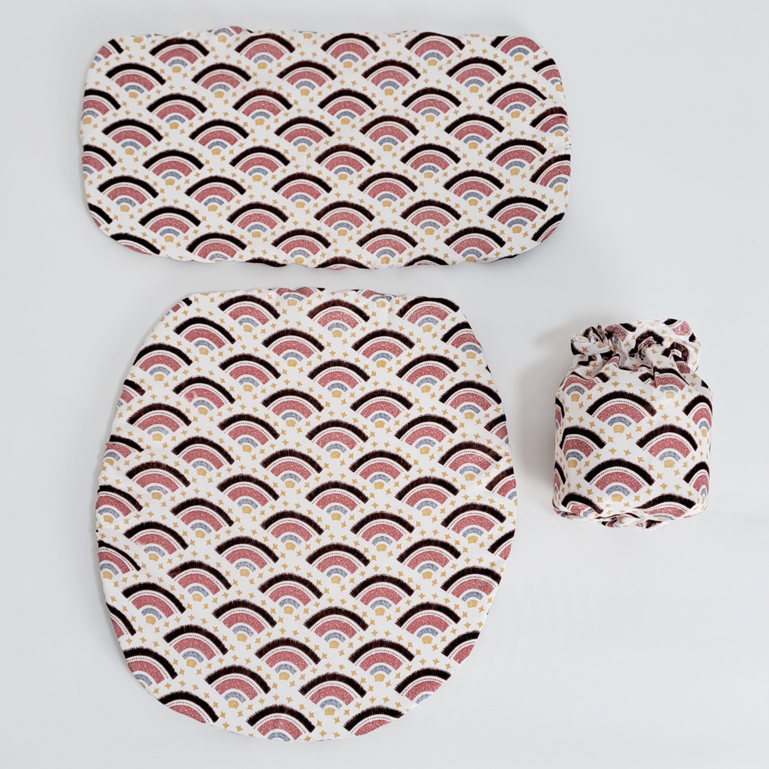 SET 4 PIEZAS TEXTIL DE BAÑO MICROFIBRA PRINT WAVES - 1