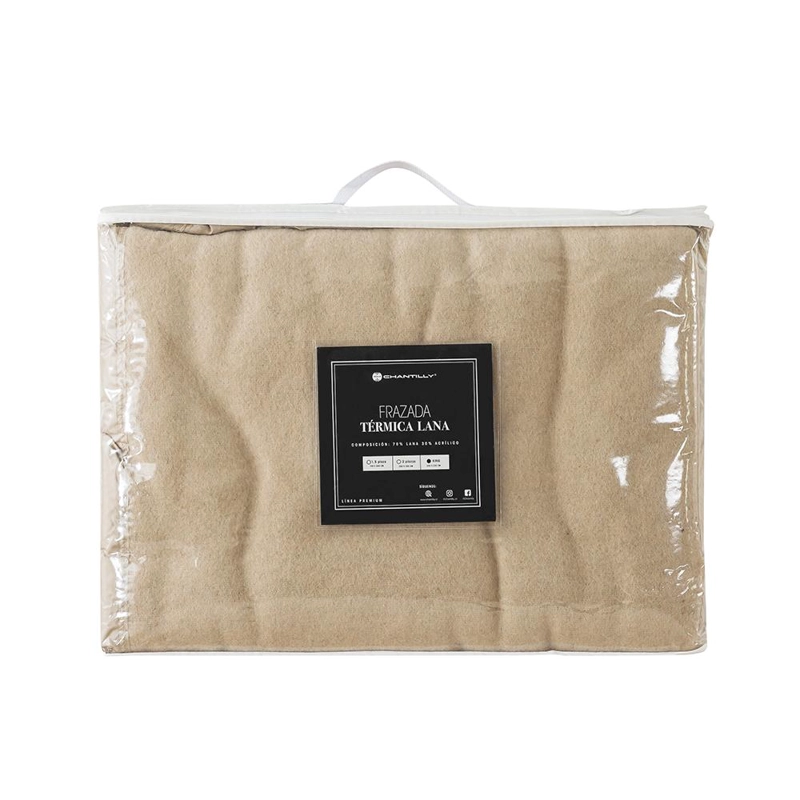 FRAZADA CHANTILLY PREMIUM 200 X 150 CM CRUDO - 3