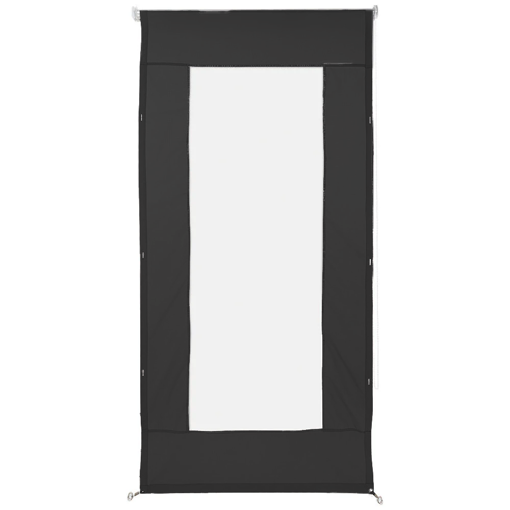 CIERRE DE TERRAZA PVC 150 X 250 CM NEGRO - 1