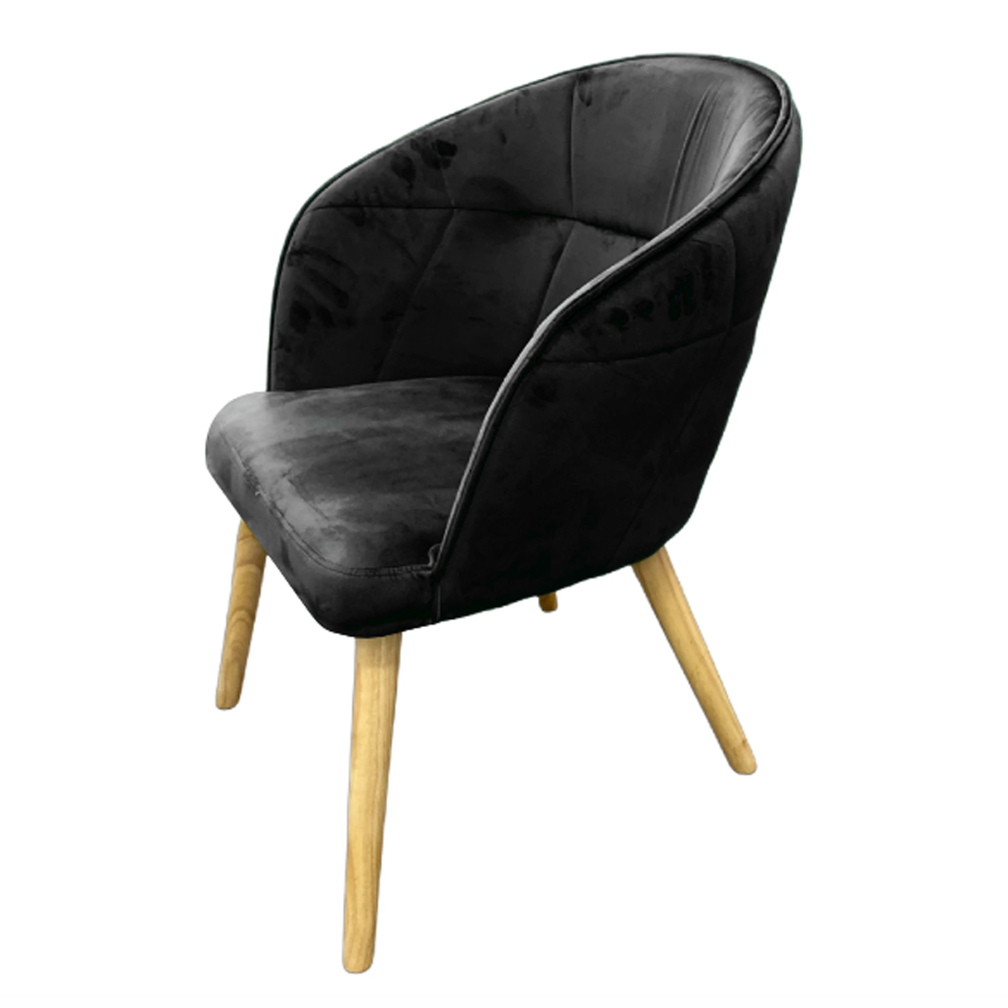 POLTRONA CHANTILLY NERVO FELPA NEGRO - 2
