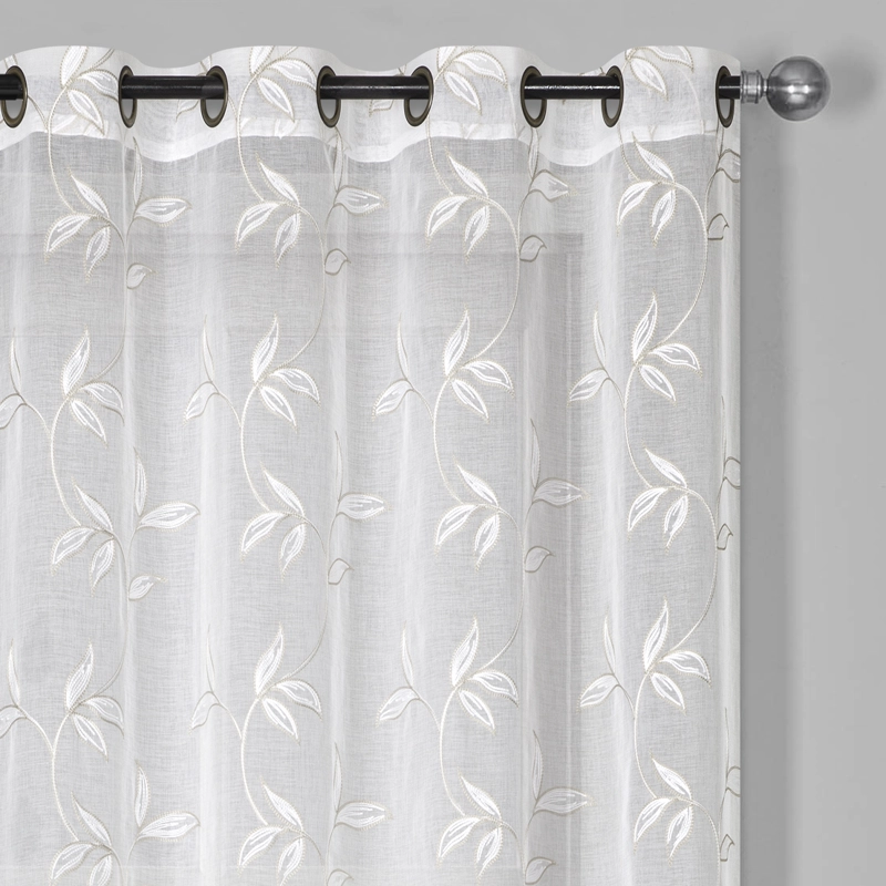 SET DE 2 VELOS BORD FLORES ALICIA 140X220 BEIGE - 1