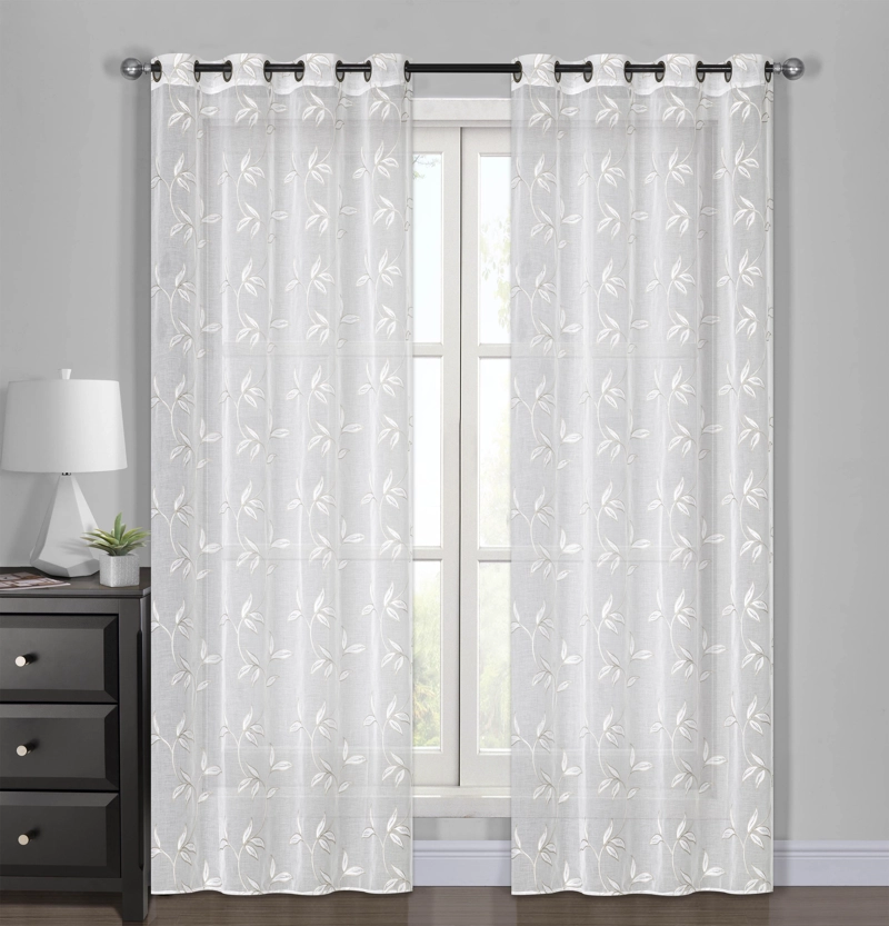 SET DE 2 VELOS BORD FLORES ALICIA 140X220 BEIGE - 2