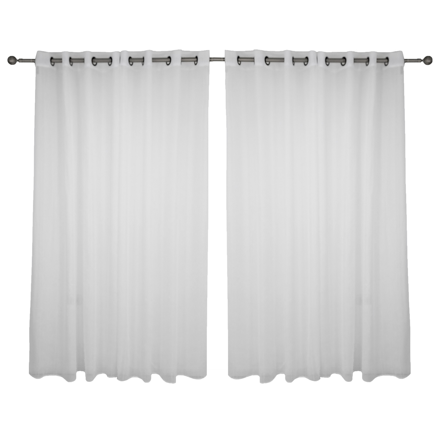 SET CORTINA VELO LISO ARGOLLA 140X220 COLOR BLANCO - 1