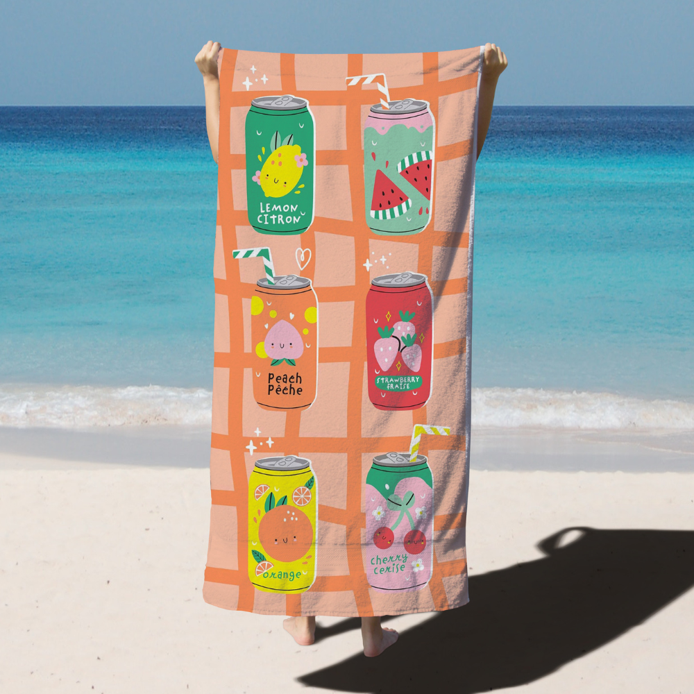 TOALLA DE PLAYA MICROFIBRA FRUTAS - 2