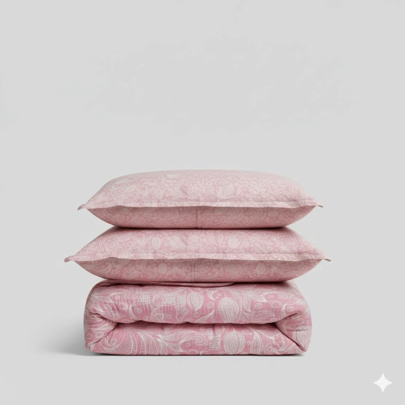 QUILT ESTAMPADO FLORES MALVA 1,5 PLAZAS MALVA - 2