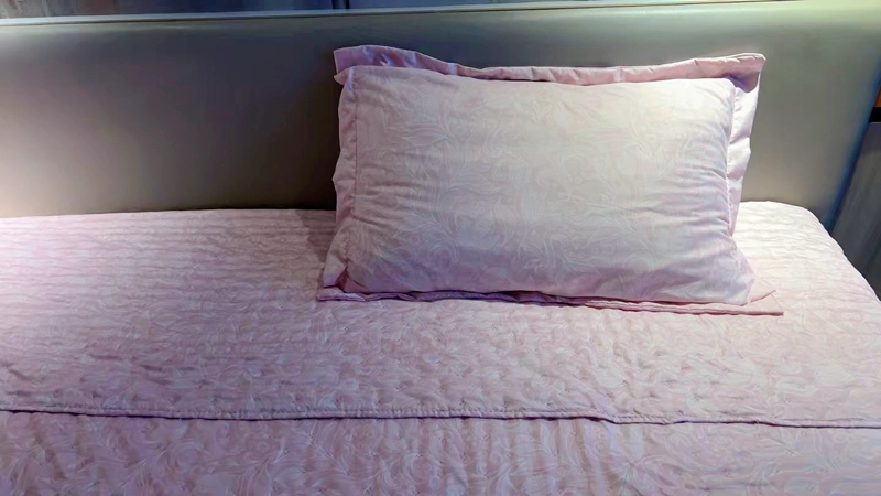 QUILT ESTAMPADO FLORES MALVA 1,5 PLAZAS MALVA - 4