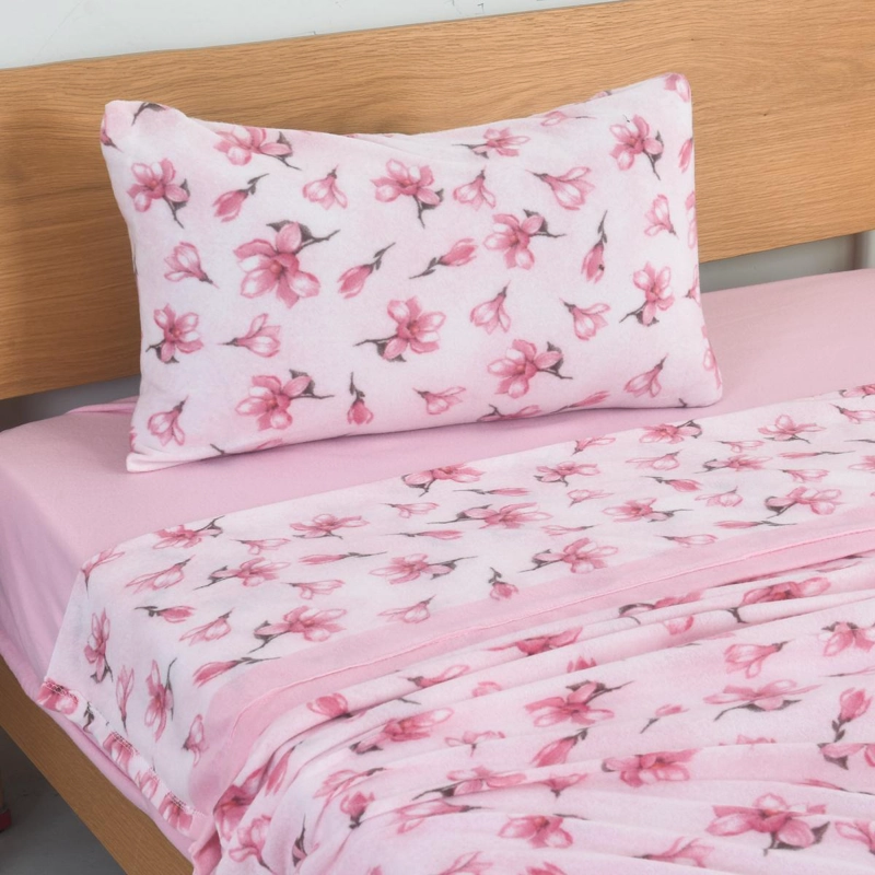 SABANAS POLAR ESTAMPADA FLORAL 2 PLAZAS MULTICOLOR - 1