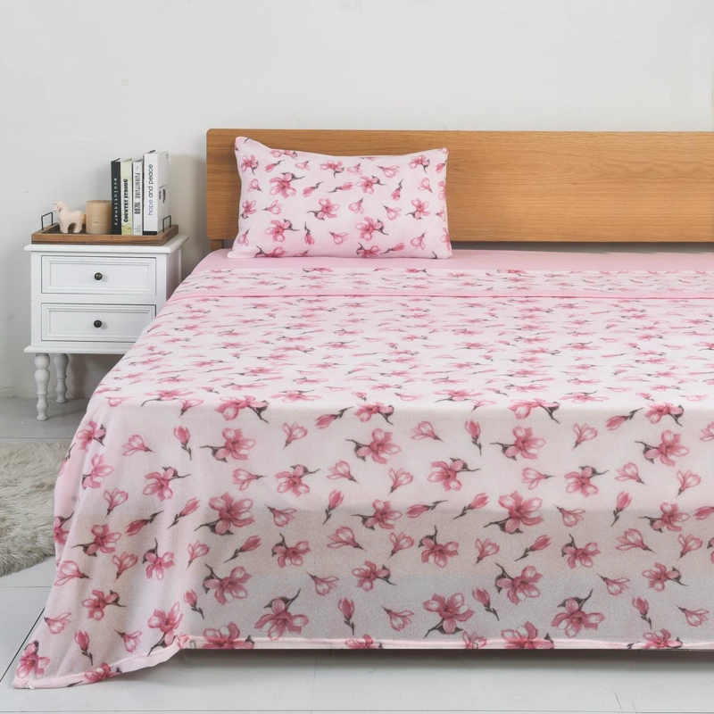 SABANAS POLAR ESTAMPADA FLORAL 2 PLAZAS MULTICOLOR - 3