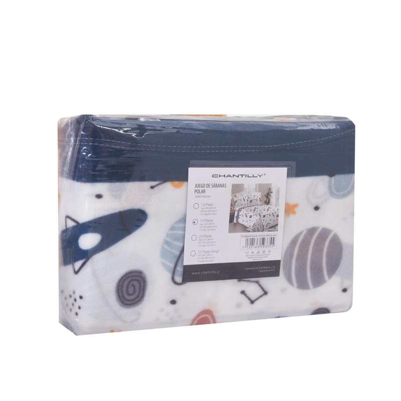 SABANAS POLAR ESTAMPADA ESPACIAL 1,5 PLAZAS MULTICOLOR - 4