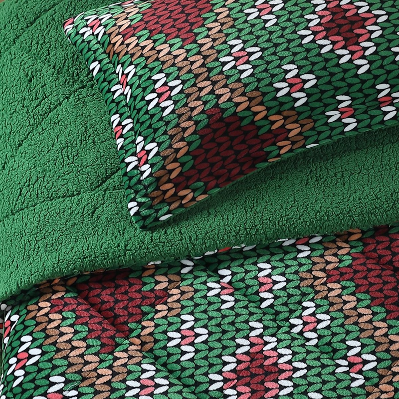 PLUMON FLANNEL/SHERPA KNITTED 2 PLAZAS MULTICOLOR - 2