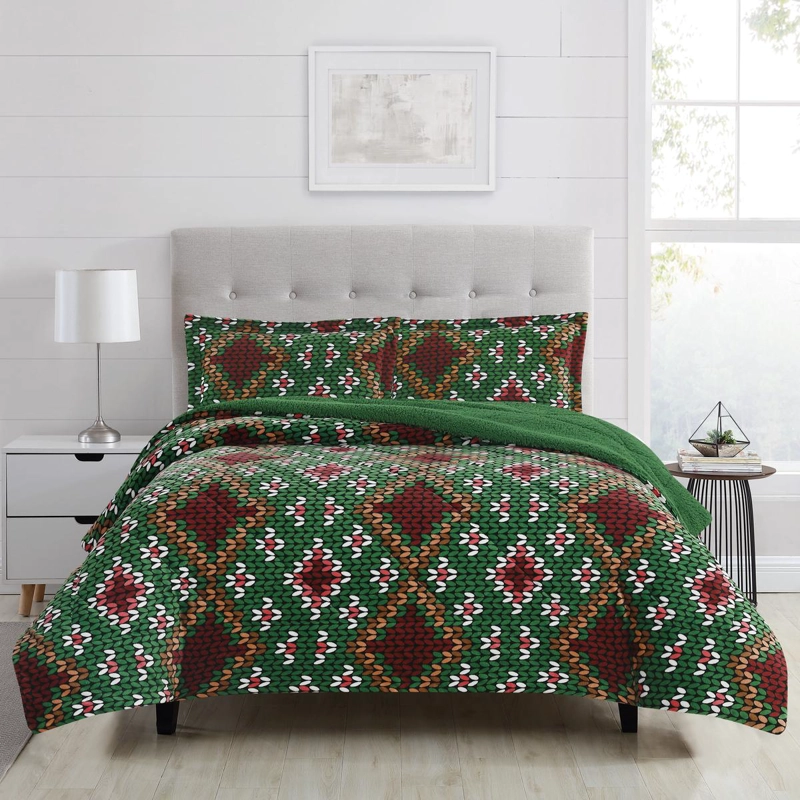 PLUMON FLANNEL/SHERPA KNITTED 2 PLAZAS MULTICOLOR - 3