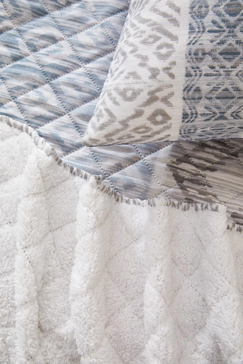 QUILT SHERPA ESTAMPADO BLUE FRAMES 2 PLAZAS - 2