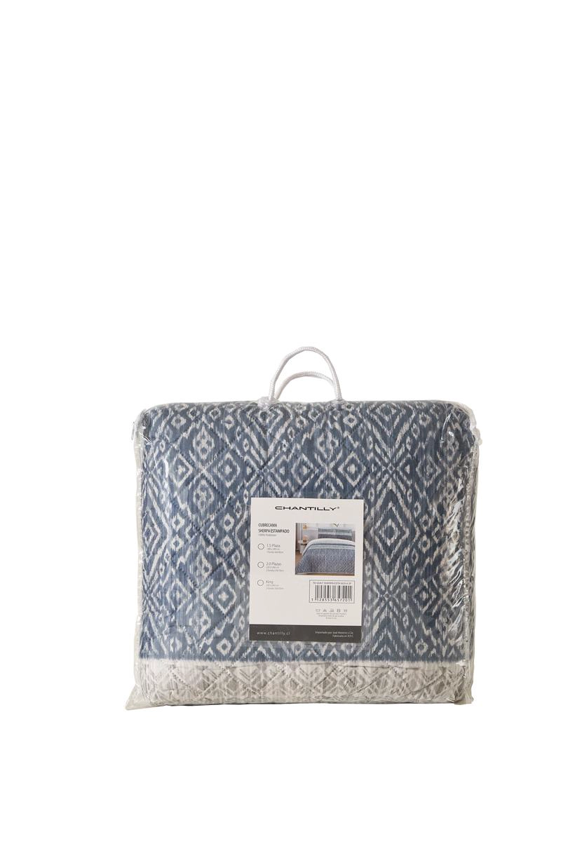QUILT SHERPA ESTAMPADO BLUE FRAMES 2 PLAZAS - 4
