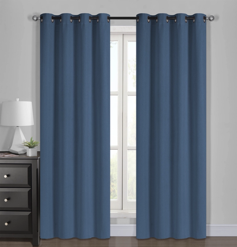 SET BLACKOUT SUPER SOFT 2 PAÑOS + 2 VELOS 140X220 AZUL - 2
