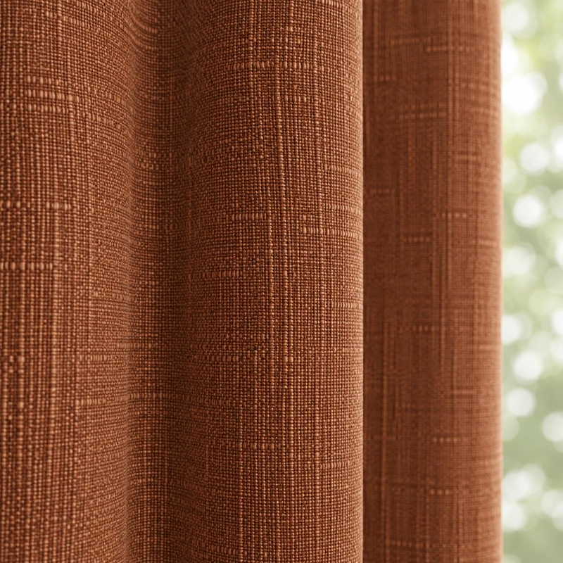 SET CORTINAS MULTITONO 140X220 OCRE - 2