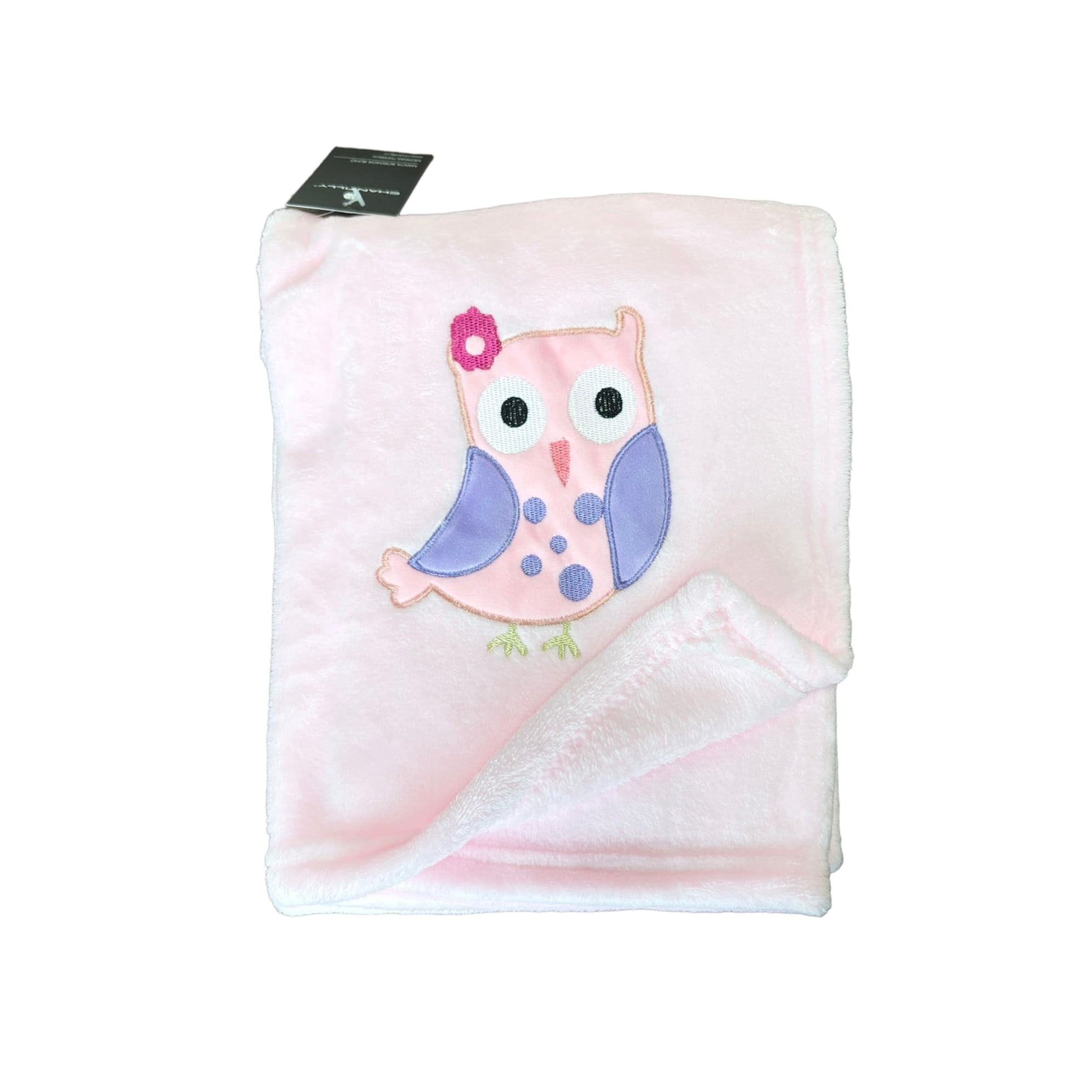 MANTA BORDADA FLANNEL FLEECE 75 X 100 CM BÚHO - 1