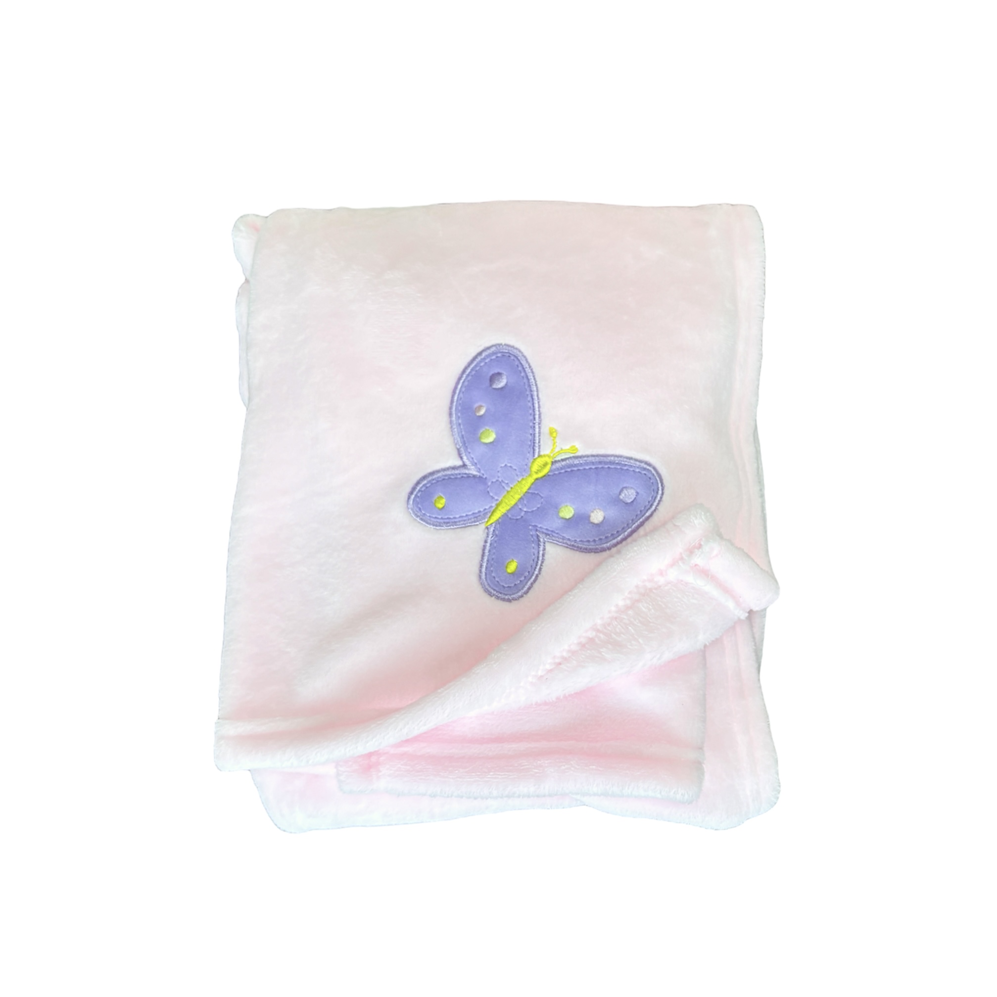 MANTA BORDADA FLANNEL FLEECE 75 X 100 CM MARIPOSA - 1