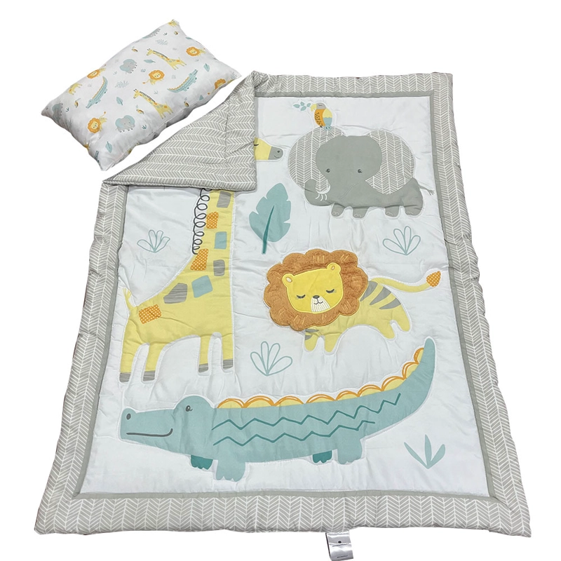 SET CUBRECAMA CUNA + COJIN ANIMALES - 1