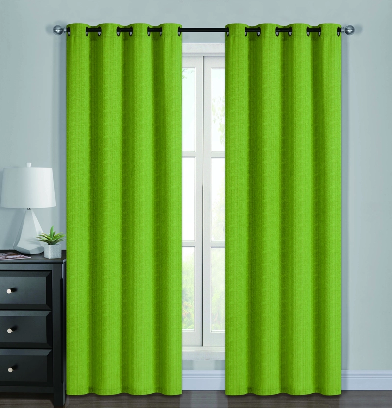 SET CORTINAS MULTITONO 140X220 VERDE CLARO - 1