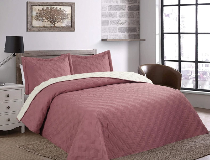 QUILT ULTRASONIC SHERPA KING VERDE CLARO - 1