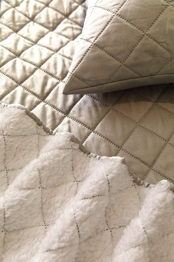 CUBRECAMA QUILT SHERPA EXTRA CALIDO CHANTILLY KING ARENA - 4