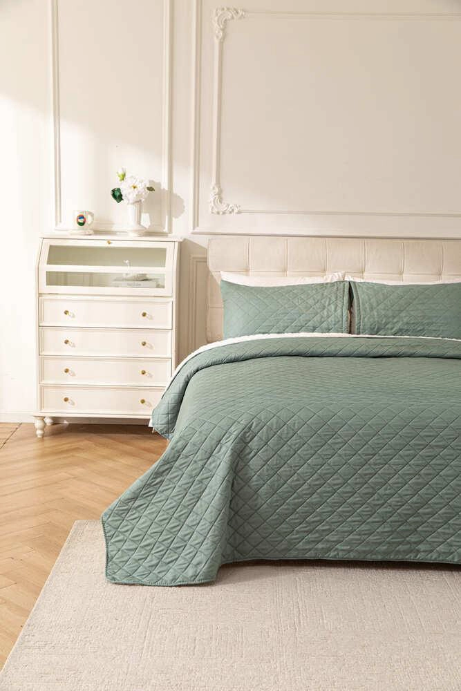 CUBRECAMA QUILT SHERPA EXTRA CALIDO CHANTILLY KING ACQUA - 3