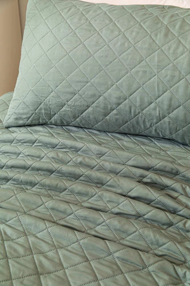 CUBRECAMA QUILT SHERPA EXTRA CALIDO CHANTILLY KING ACQUA - 5