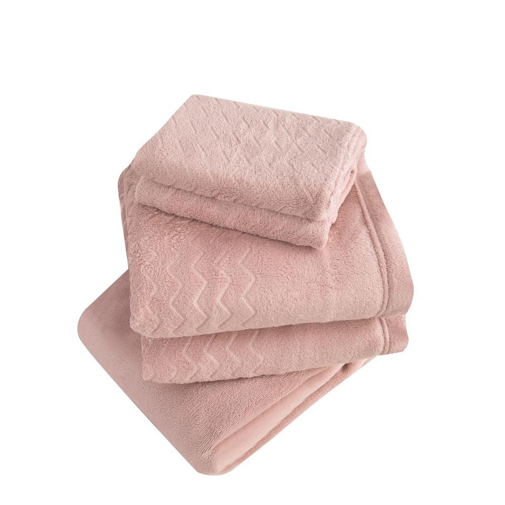 JUEGO DE SABANAS CORAL FLEECE ULTRA SUAVE CHANTILLY 2 PLAZAS ROSADO - 1