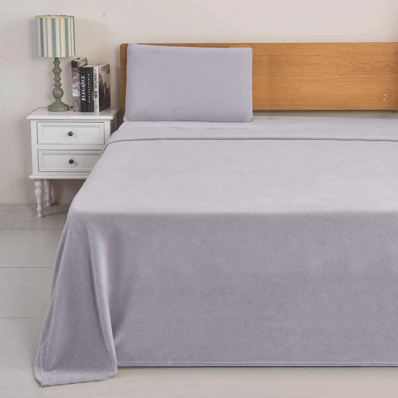 JUEGO DE SABANAS CORAL FLEECE ULTRA SUAVE CHANTILLY 1.5 PLAZAS LILA - 2