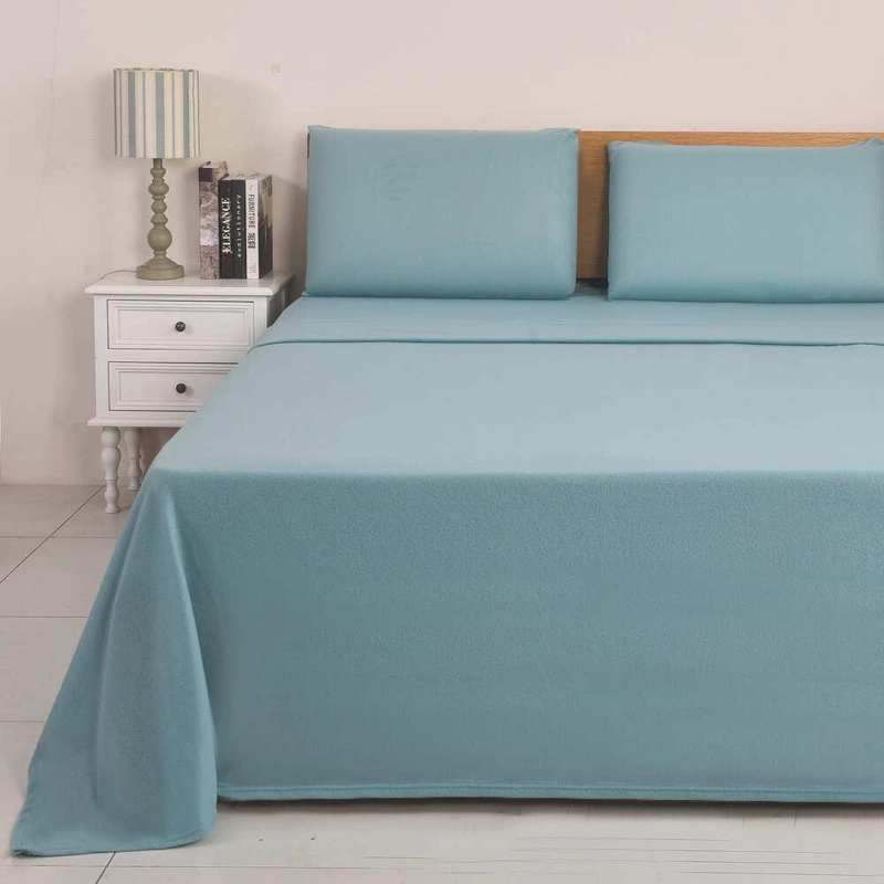 JUEGO DE SABANAS POLAR TE RMICO CHANTILLY KING TURQUESA - 2