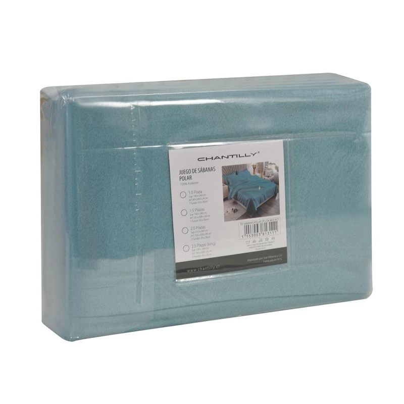 JUEGO DE SABANAS POLAR TE RMICO CHANTILLY KING TURQUESA - 3