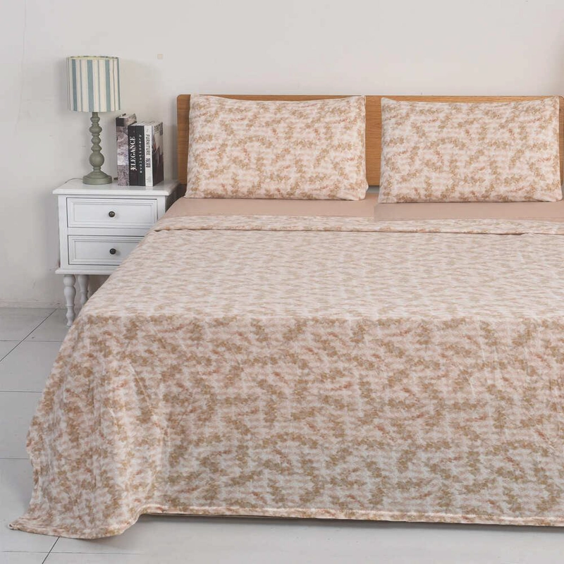 JUEGO DE SABANAS ESTAMPADO POLAR TE RMICO CHANTILLY 1 PLAZA BEIGE - 2