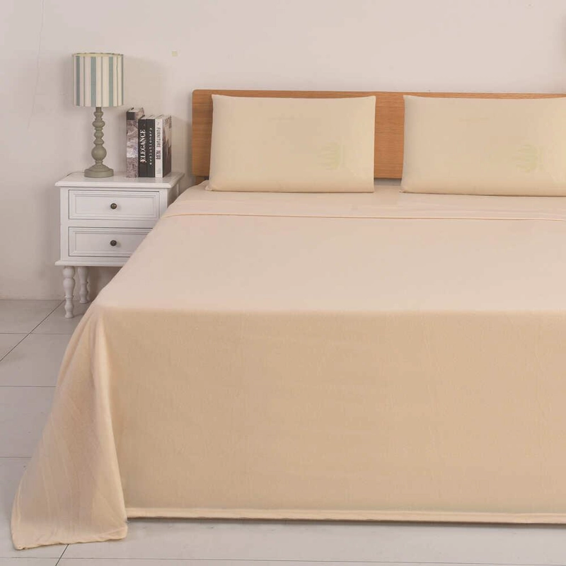 JUEGO DE SABANAS POLAR TE RMICO CHANTILLY 1.5 PLAZAS BEIGE - 2