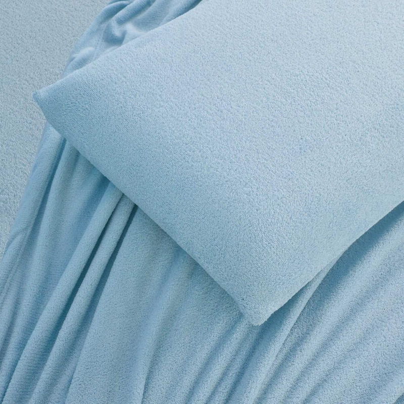 JUEGO DE SABANAS CORAL FLEECE CHANTILLY KING TURQUESA - 5