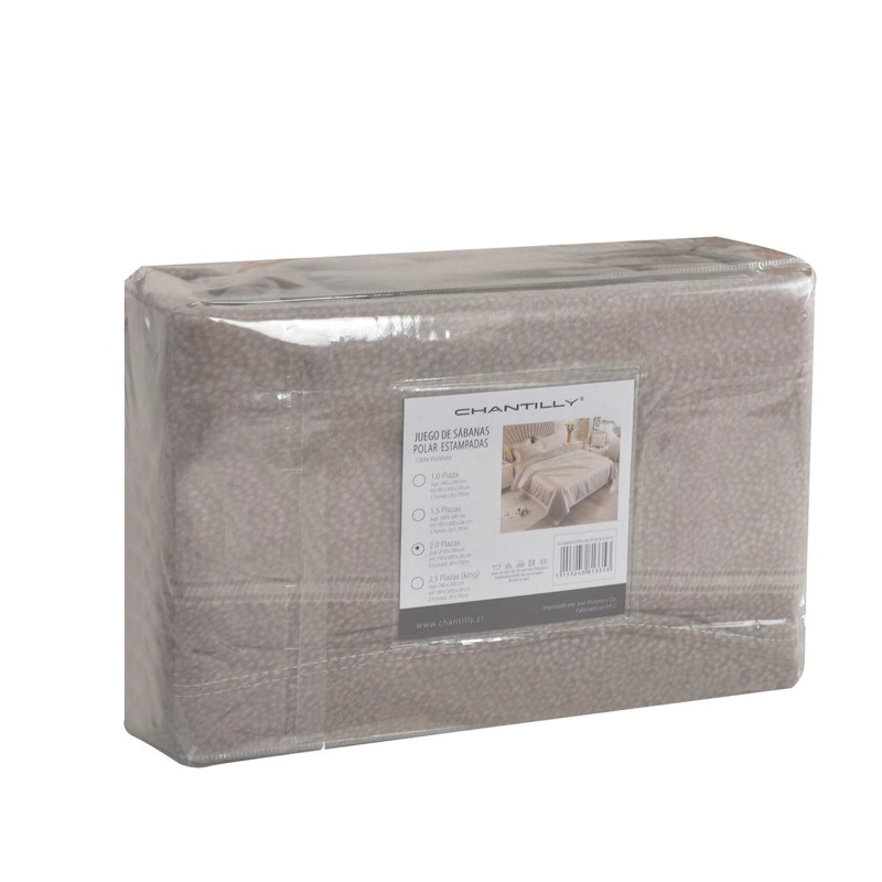 JUEGO DE SABANAS ESTAMPADO POLAR TE RMICO CHANTILLY KING VISON - 3