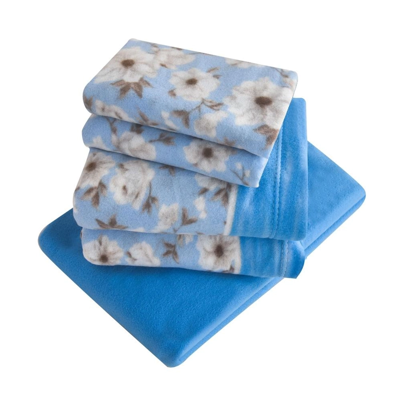 JUEGO DE SABANAS ESTAMPADO POLAR TE RMICO CHANTILLY 2 PLAZAS CELESTE - 1