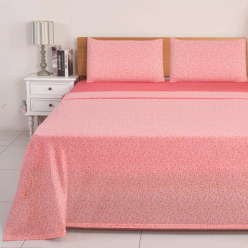JUEGO DE SABANAS ESTAMPADO POLAR TE RMICO CHANTILLY KING ROSADO - 2