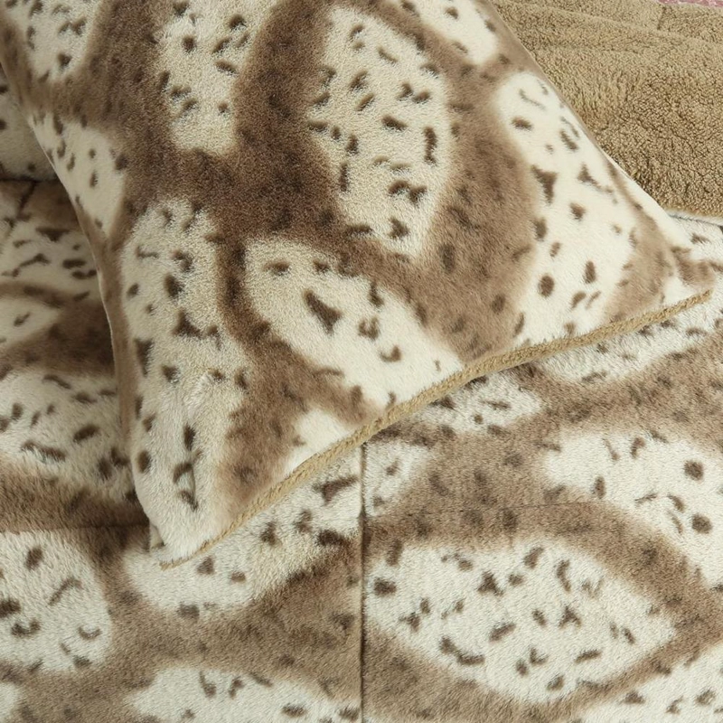 PLUMON ANIMAL PRINT SHERPA CHANTILLY 2 PLAZAS GRIS INTENSO - 3