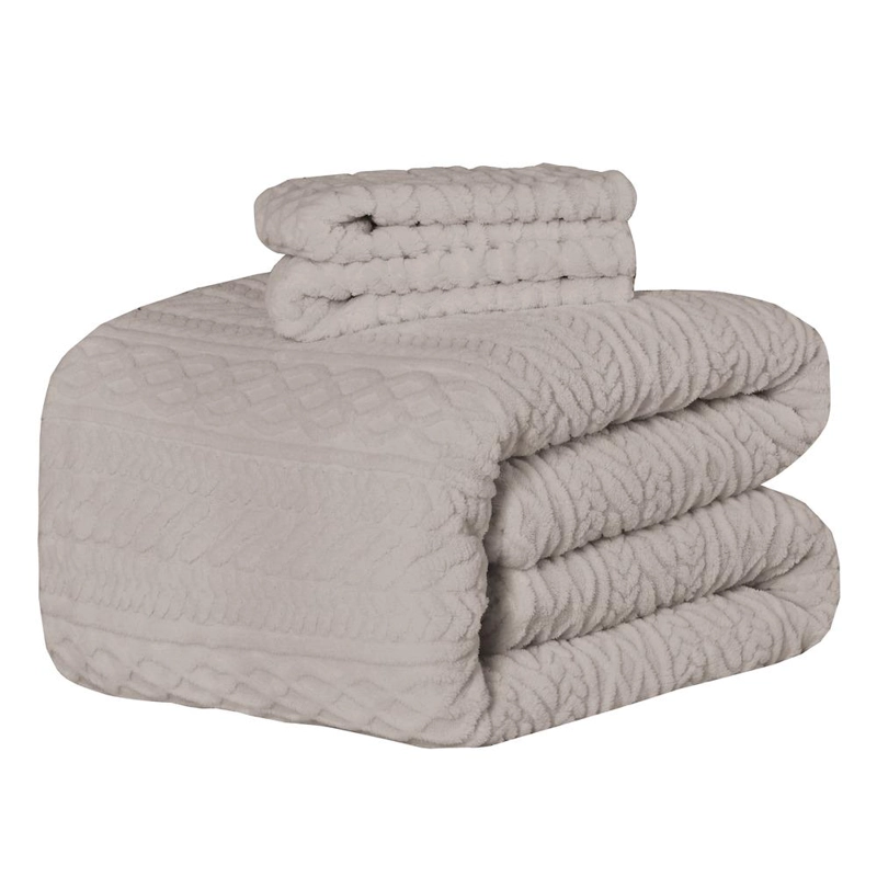 PLUMON TRENZA SHERPA EXTRA CALIDO CHANTILLY KING GRIS INTENSO - 1
