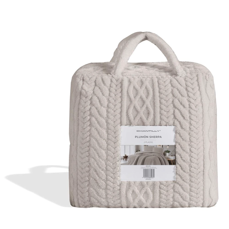 PLUMON TRENZA SHERPA EXTRA CALIDO CHANTILLY KING GRIS INTENSO - 3