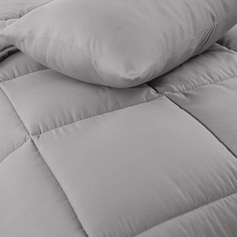 PLUMON REVERSIBLE RELLENO SINTE TICO HIPOALERGE NICO CHANTILLY 2 PLAZAS GRIS ACERO - 4