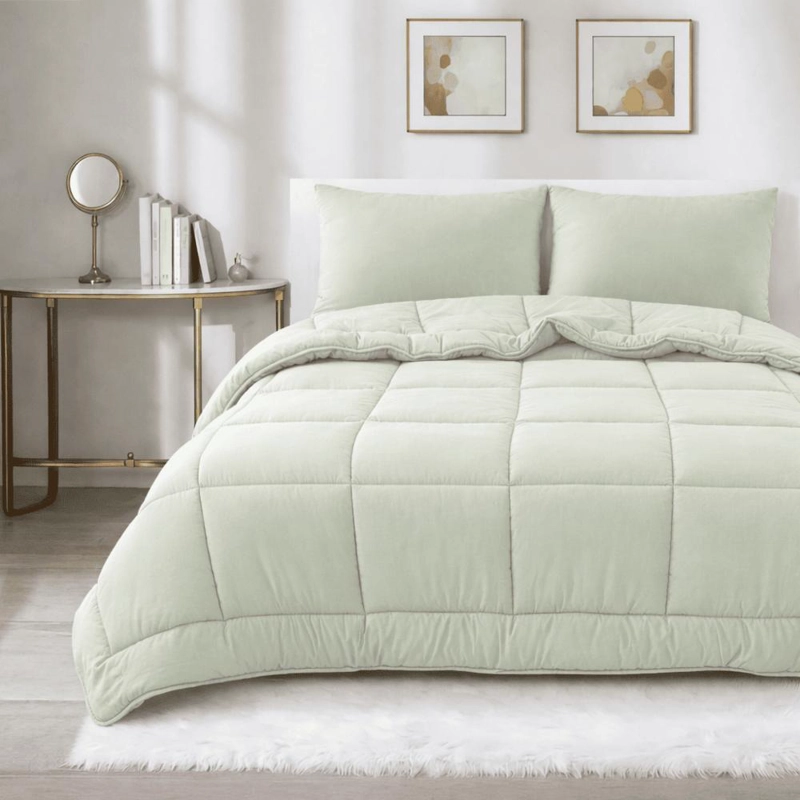 PLUMON REVERSIBLE SINTE TICO HIPOALERGE NICO 1.5 PLAZAS VERDE - 2