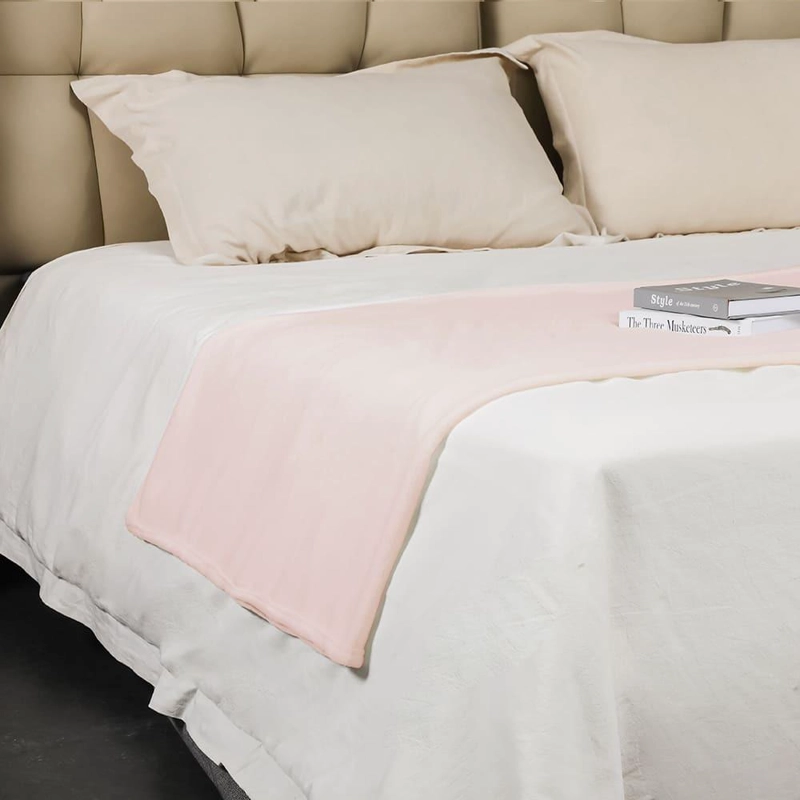 MANTA CORAL FLEECE ULTRA SUAVE CHANTILLY 125X150 CM ROSADO - 3