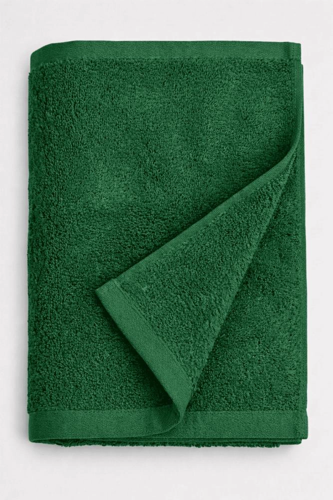 TOALLA DE MANO 100% ALGODON 500 GSM 50X90 CM VERDE LISO - 1