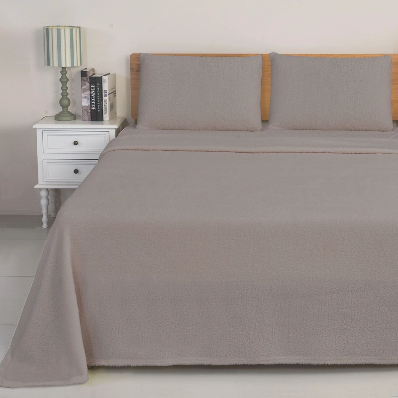 JUEGO DE SABANAS SHERPA CHANTILLY 1.5 PLAZAS GRIS PLATA - 2