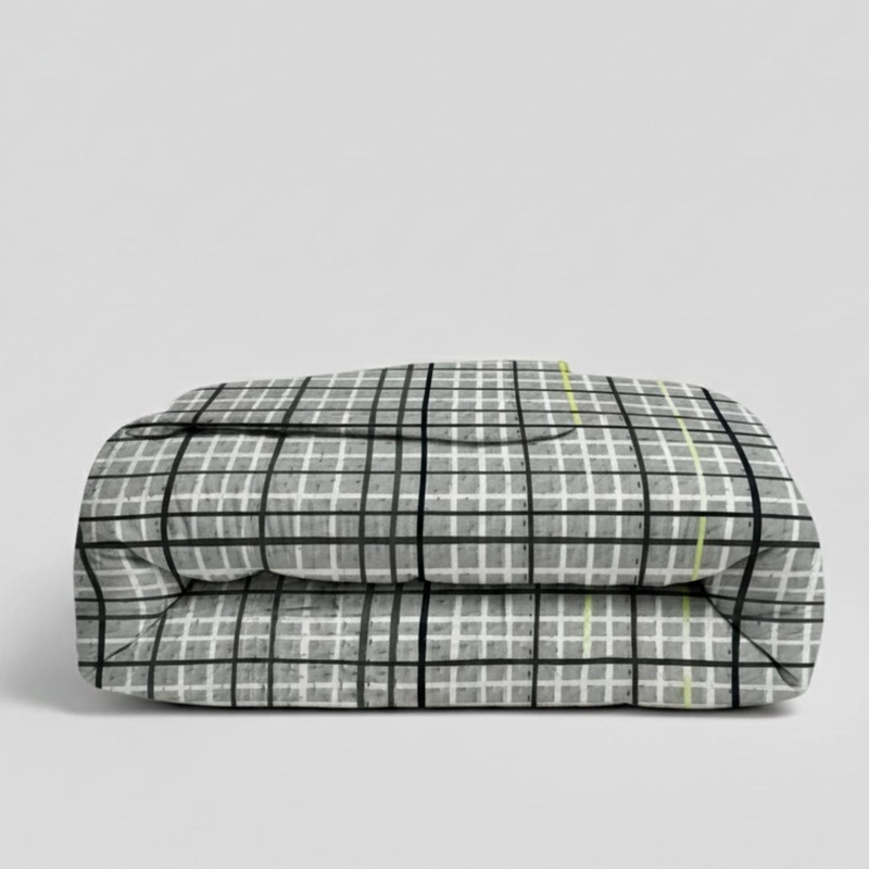 QUILT ESTAMPADO LINEAS GRIS 1,5 PLAZAS GRIS - 1