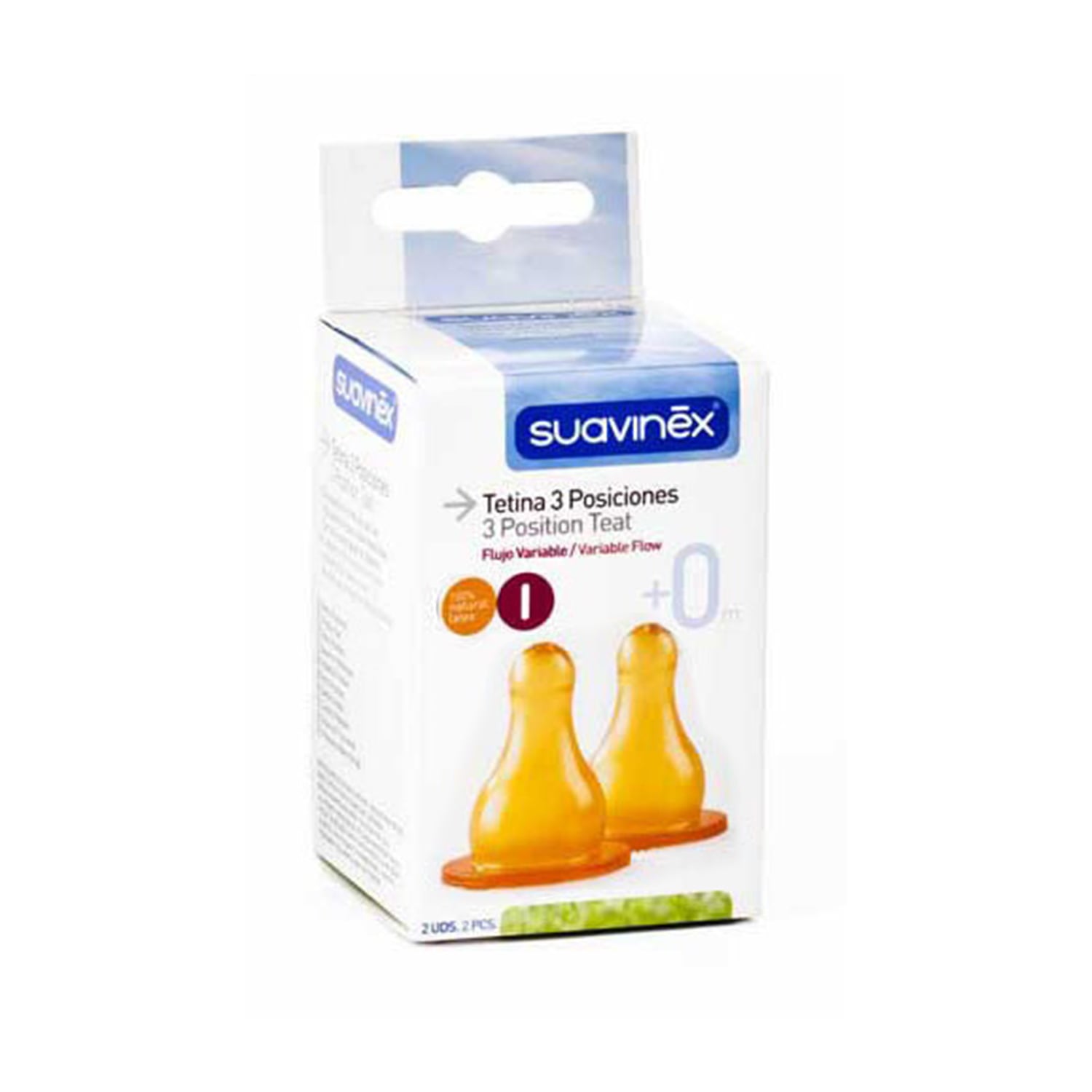 REPUESTO SUAVINEX NARANJO TETINA LATEX 2 UN BOCA ANCHA - 2